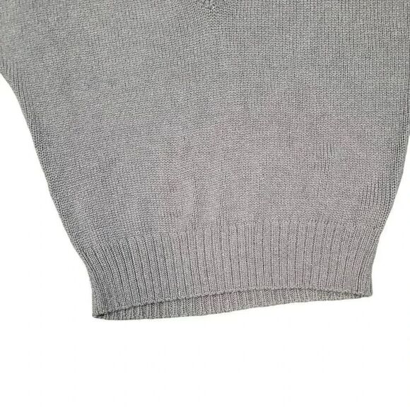 Gap Women's Gray Silver Acrylic Nylon V-Neck Sleeveless Knit Sweater - Picture 5 of 11